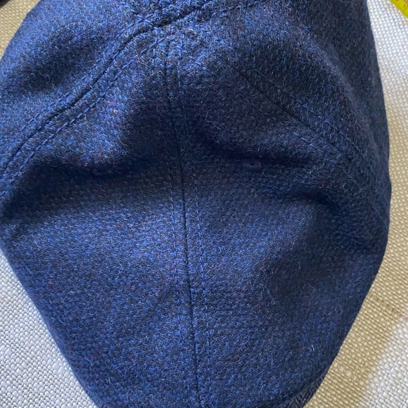 Penguin Mens Dark Blue Wool Tweed Newsboy Golf Casual Cap Hat - Picture 3 of 13